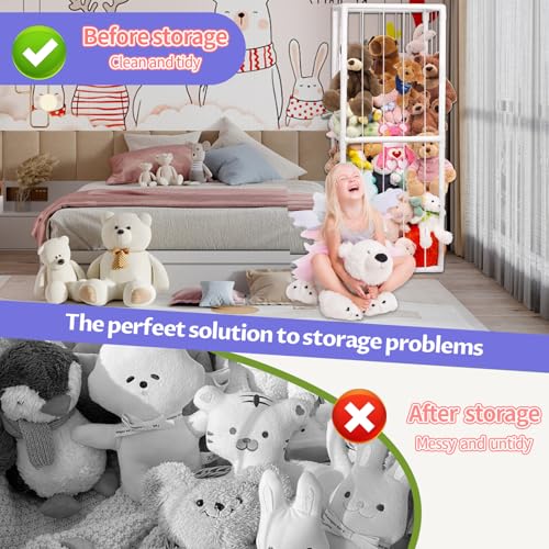 Stuffed Animal Storage, Kids Toy Zoo Storage Organizer - Image 6
