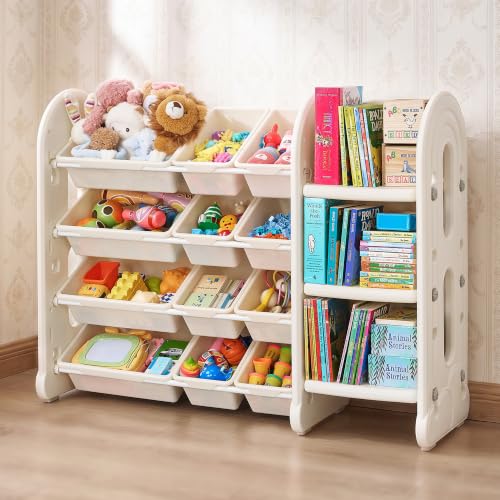 Vtopmart Kids Toy Storage Organizer with Bookshelf for Playroom - Image 2