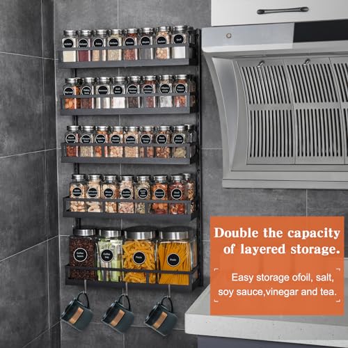 X-cosrack Wall Mount Spice Rack Organizer 5 Tier - Image 6