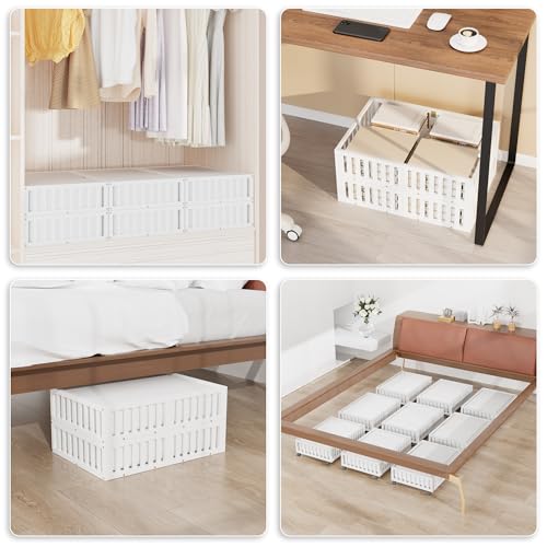 Under Bed Storage with Wheels, 2 Pcs Bamboo Drawers - Image 6