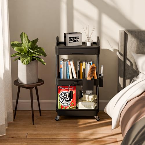 Sorgion 3 Tier Rolling Cart Organizer,Laundry Room Bathroom - Image 3