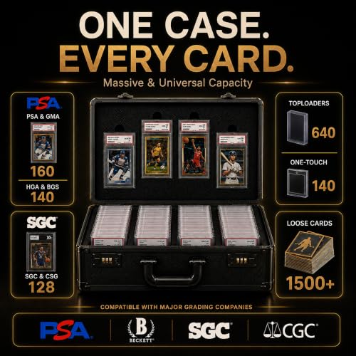 Graded Card Storage Box - Card Slab Case with Lock - 4 Row - Image 4