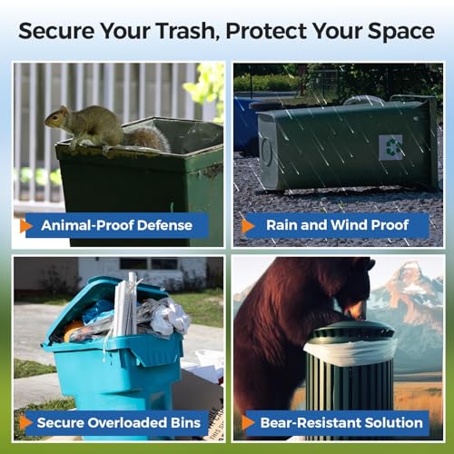 2PCS Bear Proof Trash Can Locks with Double Metal Claw - Image 4