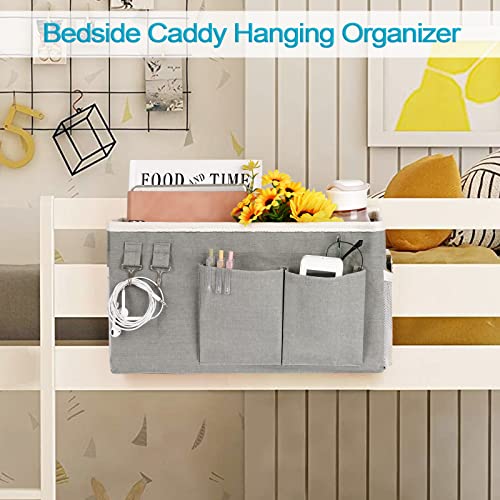 Bedside Caddy, Bedside Storage Bag Hanging Organizer for Bunk - Image 3