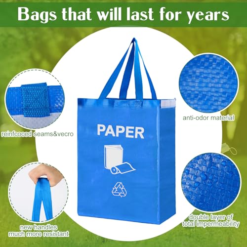 Recycling Waste Bin Bag 4 Pcs Large Separate Recycle Bin - Image 4