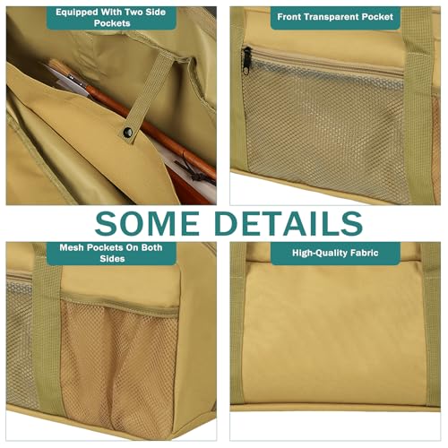 Grill Tool Storage Bag BBQ Grill Utensil Accessory Storage Brown - Image 7