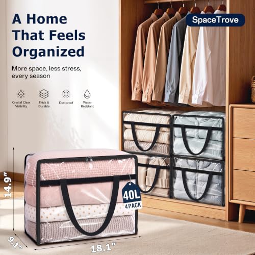 SpaceTrove Clear Storage Bags, 4-Pack Under Bed and Closet - Image 3