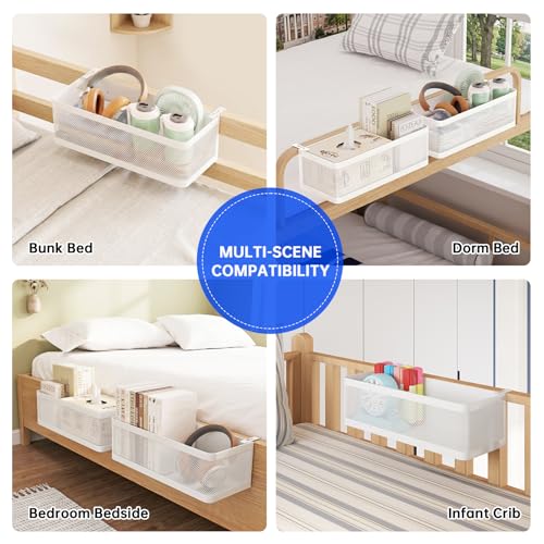 Hanging Metal Bedside Caddy, Adjustable Shelf for Bunk & - Image 7