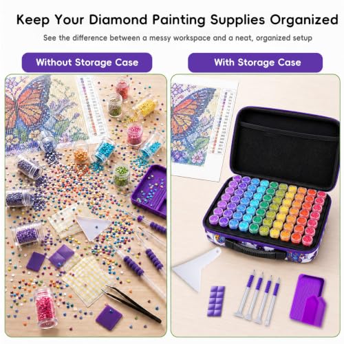 ZORETCO Diamond Painting Storage Case, 60 Slots Diamond - Image 6