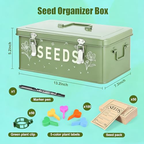 Seed box, Seed storage box, Garden seed organizer - Image 4