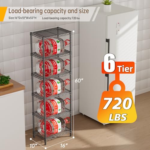 Golpart 6Tier Adjustable Storage Shelves Metal Wire Shelving - Image 4