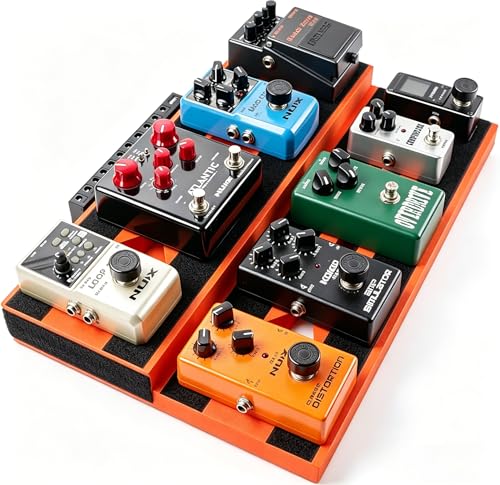 Rockhouse 2-Tier Orange EVA 17.3"x11" Guitar Pedal Board for Home - Image 2