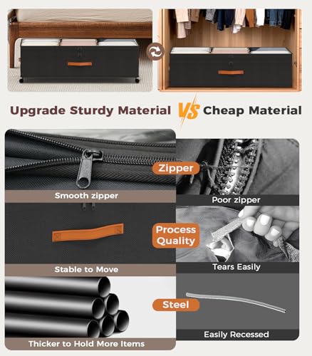 Under Bed Storage with Wheels, 35.5 inches Underbed - Image 7