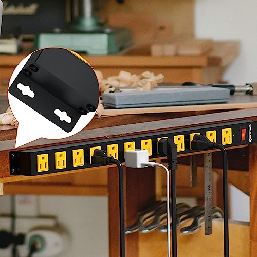 12 Outlet Long Power Strip, 2100 Joules Surge Protector - Image 7