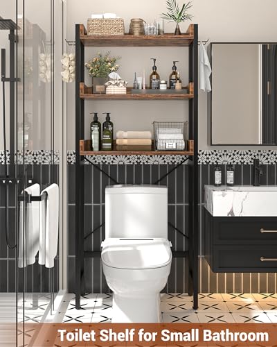 Over-The-Toilet Storage Rack, 3-Tier Bathroom Organizer - Image 5