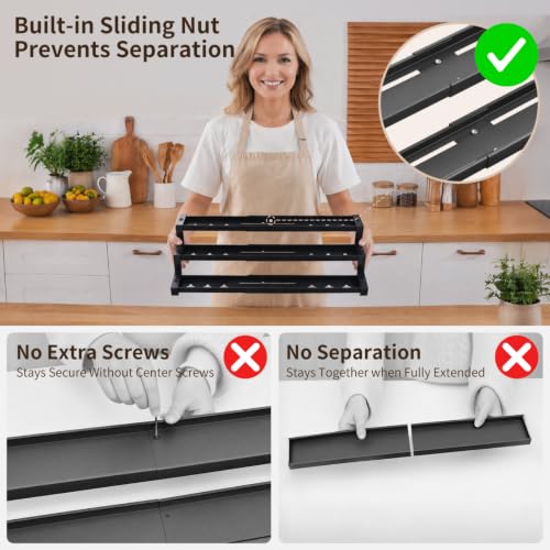 Expandable Spice Rack Organizer for Cabinet, Supports 17.6 - Image 5