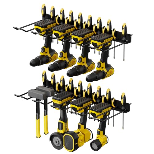 2 Pack Drill Holder Wall Mount, Cordless Power Tool | Garage Storage - Image 2