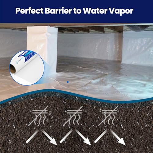 Crawl Space Vapor Barrier 12mil 10'x100' Black White Panda Film - Image 4