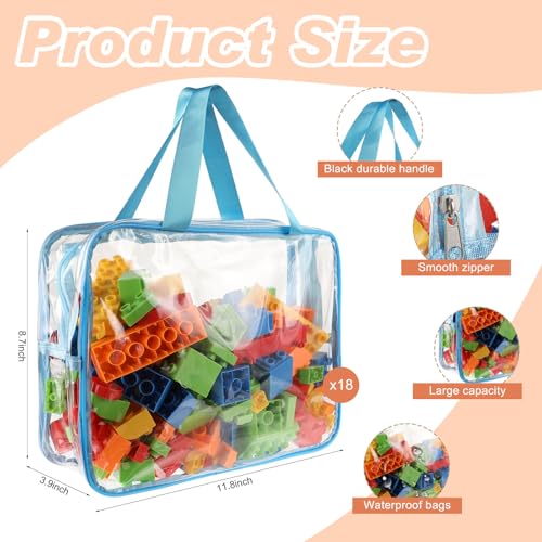 18 Packs Large Toy Storage Bags with Labels, 6 Colors - Image 4