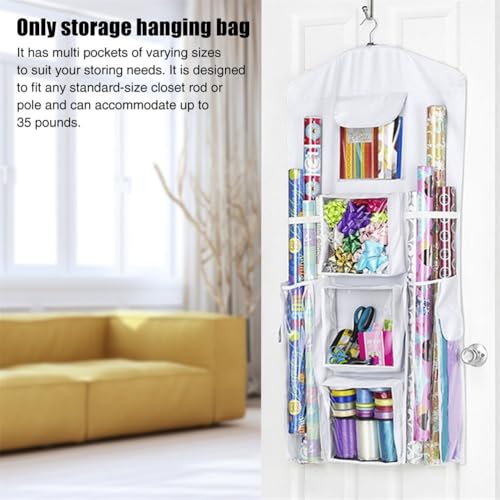 Limen White Oxford Cloth Christmas Wrapping Paper Storage - Image 6