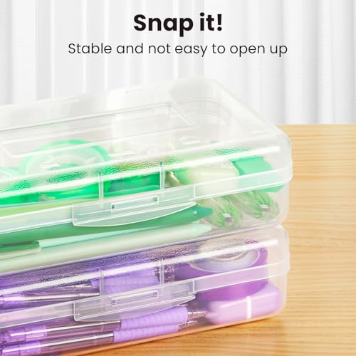Sooez Plastic Pencil Case Box 6 Pack, Large Crayon Maker - Image 5