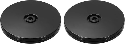 uxcell 2Pack Acrylic Lazy Susan Turntable, 4" Spinner Lazy Susan Turntable Organizer, Acrylic Ball Bearing Rotating Tray for Pantry Spice Rack Decorating, Black