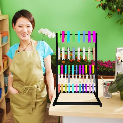 5 Tier Metal Ribbon Organizer Rack for Countertop Craft - Image 3