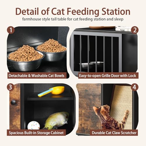 Dog Proof Cat Feeder Station – Elevated Feeding Table - Image 6