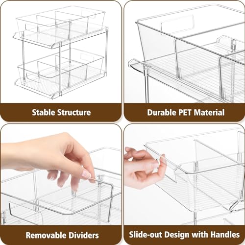 Bathroom Under Sink Organizers and Storage, 2 Tier, 2 Packs - Image 5