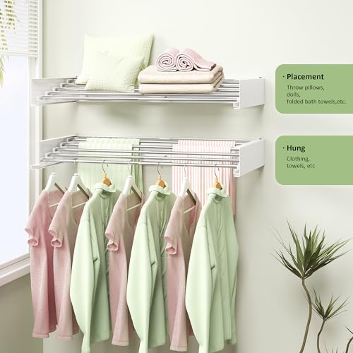 Wall Mounted Clothes Drying Rack 32", Foldable Drying Rack - Image 7