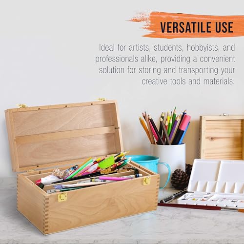 U.S. Art Supply Multi-Function Artist Supply Box with Locking - Image 6