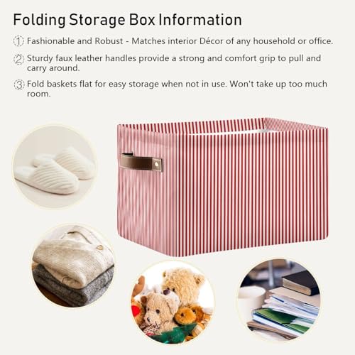 Canvas Storage Basket with Handles Collapsible Bin - Image 7