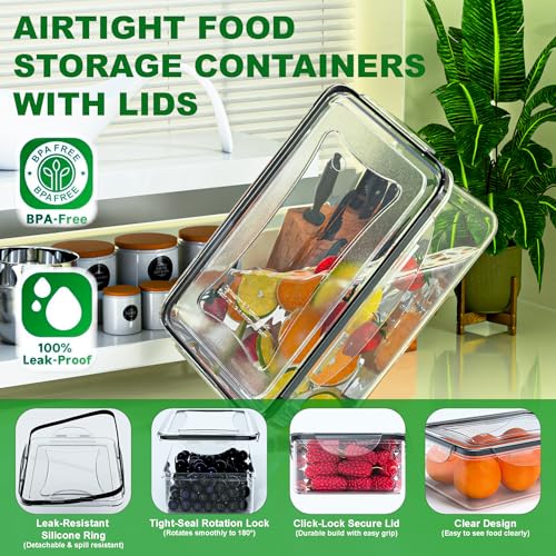 62 Pcs Large Food Storage Containers with Lids Airtight,Total - Image 5