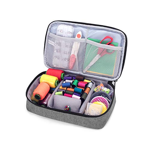 Luxja Double-Layer Sewing Organizer, Gray - Image 5
