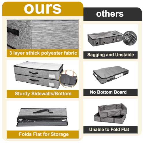 2 Pack Under Bed Storage Containers with Handles & Label Holder - Image 7