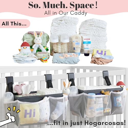 2-Pack Hanging Diaper Organizer for Crib, Playpen - Image 7