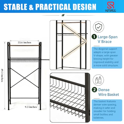 Over-The-Toilet Storage Cabinet, 2-Tier Bathroom Organizer - Image 3