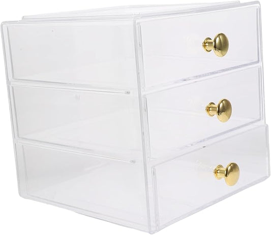 Three-layer Drawer Storage Box Makeup Organizer Desktop Drawer Organizers for Sundrys Kitchen Countertop Lids