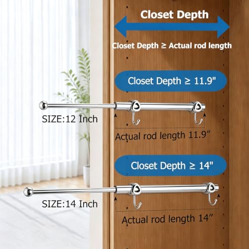 Valet Rod for Closet Pull Out with Hooks, Easy To Install - Image 8