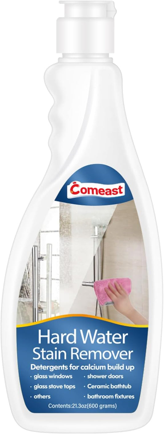 Hard Water Stain Remover, Shower Glass Cleaner & Shower Door, Toilet Bowl Cleaner, for Calcium Build Up,Meet All Household Cleaner Needs 16 oz(600 grams)