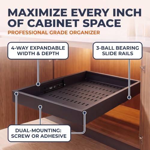 Expandable Pull Out Cabinet Organizer | 4-Way | Home Organization - Image 7