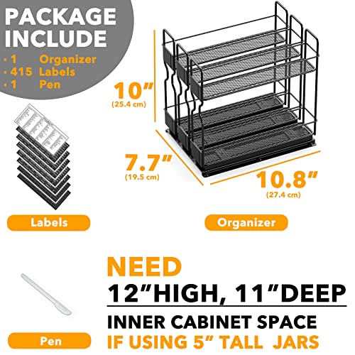 SpaceAid Pull Out Spice Rack Organizer, Heavy Duty Slide Out - Image 7