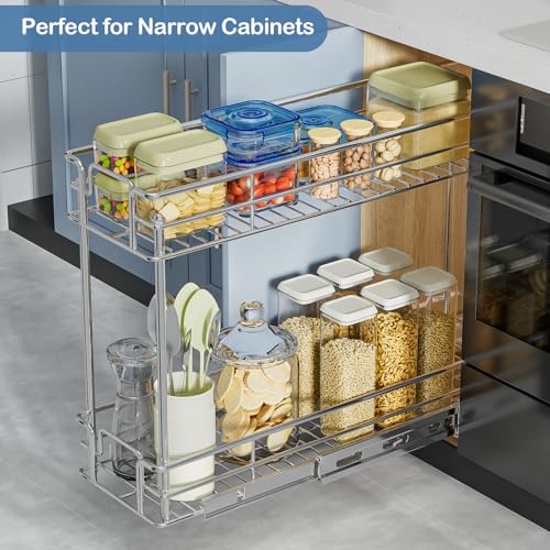 ROOMTEC Pull Out Spice Rack for Narrow Cabinet (5½" W X - Image 3