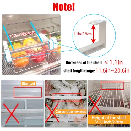 URALFA Fridge Drawer Organizer 2 Pack, Fridge Organizers - Image 6
