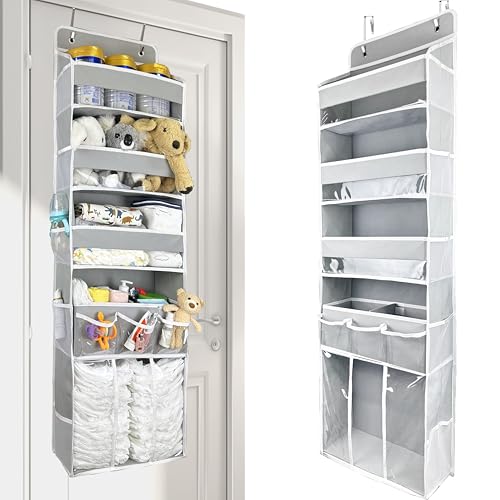 Door Hanging Storage Organizer,with 3 Bins 1 Movable Baby Diaper - Image 5