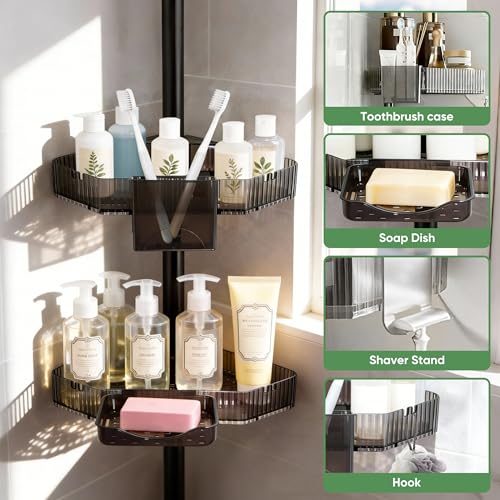 4 Tier Corner Shower Caddy with Modular Poles ABS Ba | All Products - Image 7