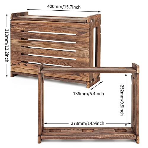 Wooden Router Shelf Wall Mount WiFi Router Storage Box - Image 3