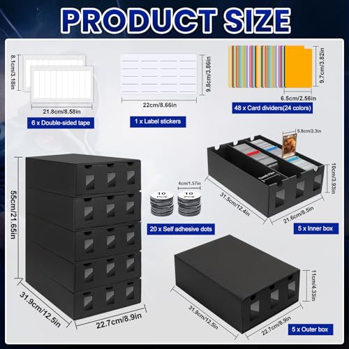 AOBOPLE Card Storage Box,15000+ Cardboard Trading Card - Image 3
