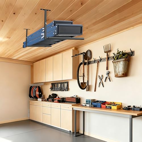 Stainless Steel Ceiling Storage Rack, 10"-18" Height Adjustable - Image 3