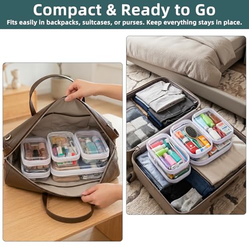 Clear Hard Shell Zipper Cases (5 Packs), Plastic Hard - Image 6